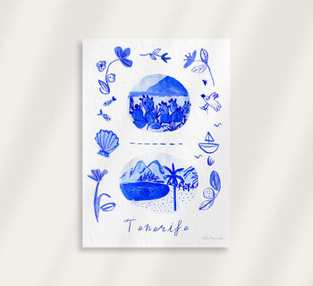 Scenes Of Tenerife Blue Tile Inspired Travel Print, 10 of 12