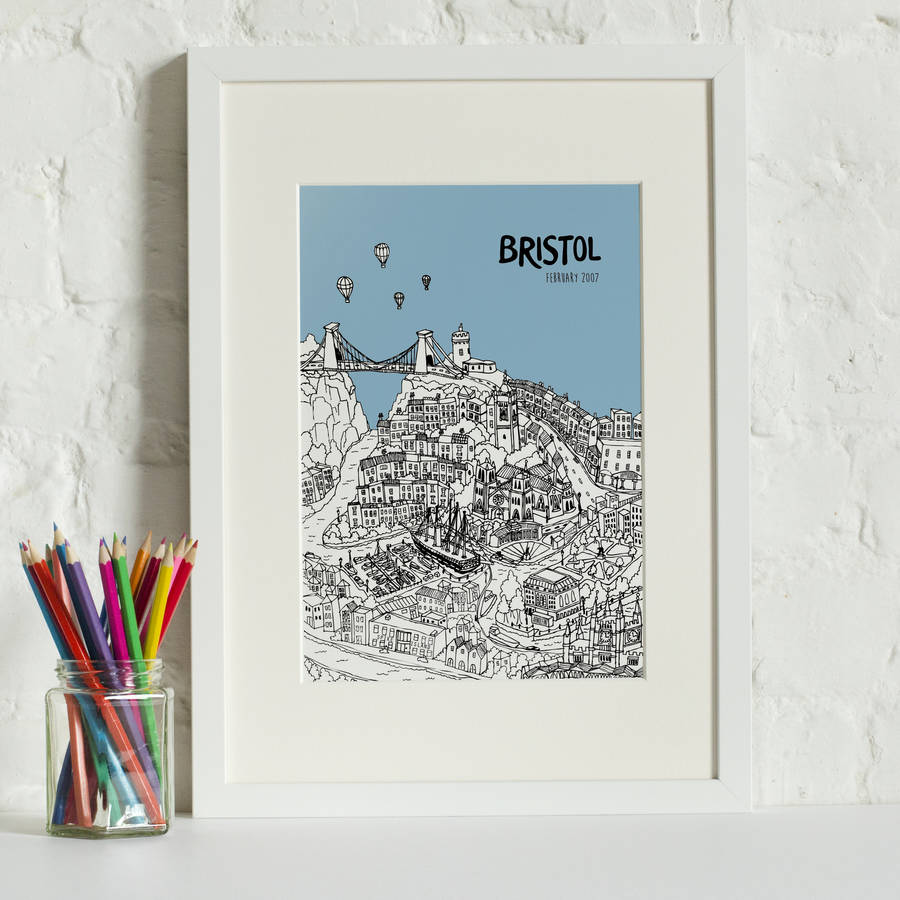 personalised bristol print by tessa galloway