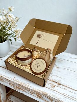 Sympathy Candle Gift Box With Hidden Gemstone Heart, 2 of 11