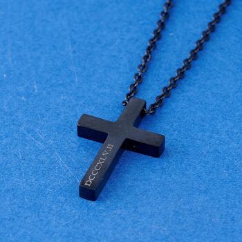 Silver Personalised Cross Pendant, 7 of 11
