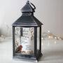 Personalised Robins Appear When Loved Ones Are Near Memorial Black Lantern, thumbnail 3 of 5