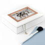 Personalised Powder White And Rose Photo Jewellery Box, thumbnail 3 of 9