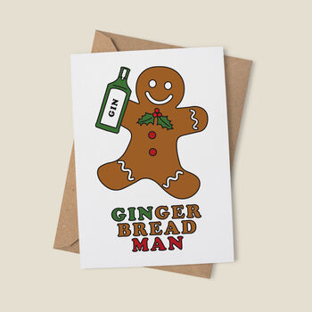 'Gingerbread Man' Funny Christmas Card, 3 of 5