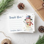 Pack Of Snowman Christmas Thank You Note Cards, thumbnail 2 of 2