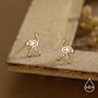 Sterling Silver Ostrich Stud Earrings, thumbnail 6 of 12