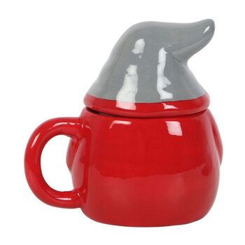 Red And Grey Gonk Lidded Mug, 4 of 6