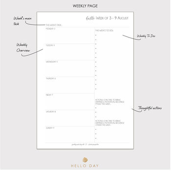 Original 2025 Daily Planner Diary: Crème, 9 of 10