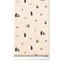 Misty Pink Bear And Fox Wallpaper, thumbnail 2 of 3