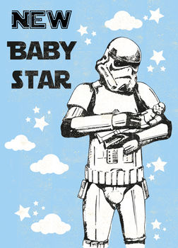 Original Stormtrooper New Baby Boy Card, 3 of 3