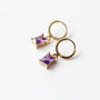 Purple Glass Earrings, thumbnail 1 of 11