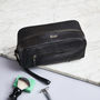 Mens Personalised Leather Wash Bag, thumbnail 4 of 12
