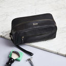 mens leather hygiene bag