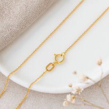 Solid 9ct Gold Light Belcher Chain Necklace – 16in To 22in, 4 of 10