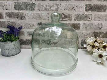 Large 24cm Recycled Glass Cloche Dome Bell Jar, 2 of 7
