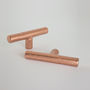 Copper Pull, T Shaped With Ridging Detail, thumbnail 7 of 10