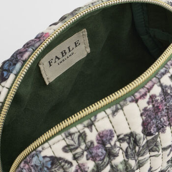 Hydrangea Small Quilted Makeup Bag, 6 of 7