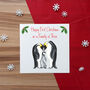 Personalised Penguin Family First Christmas Card, thumbnail 6 of 8