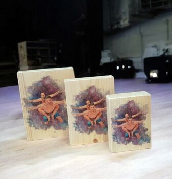 Cartoon Wood Art, Custom Illustrated Portrait From Your Photo, 2 of 5
