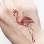 Mini Flamingo Temporary Tattoo, thumbnail 2 of 4