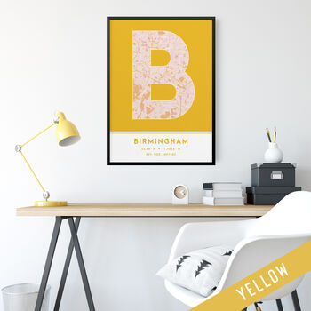 Birmingham City Map Wall Art Print, 7 of 9