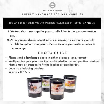 Personalised Photo Candle Neutral Design, 6 of 6
