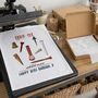 Personalised Eight Tee Tea Towel 80th Birthday Gift For Golfers, thumbnail 4 of 9