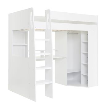 Harper High Sleeper Bed With Desk, Wardrobe And Storage, 8 of 10
