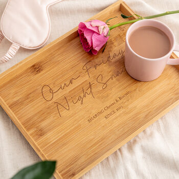 Personalised Sharing Snacks Bamboo Evening Tray, 5 of 6