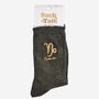 Women's Glitter Socks Black Gold Zodiac Capricorn, thumbnail 5 of 5