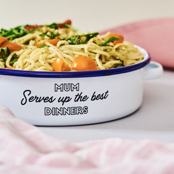 Personalised Enamel Serving Dish, 2 of 3