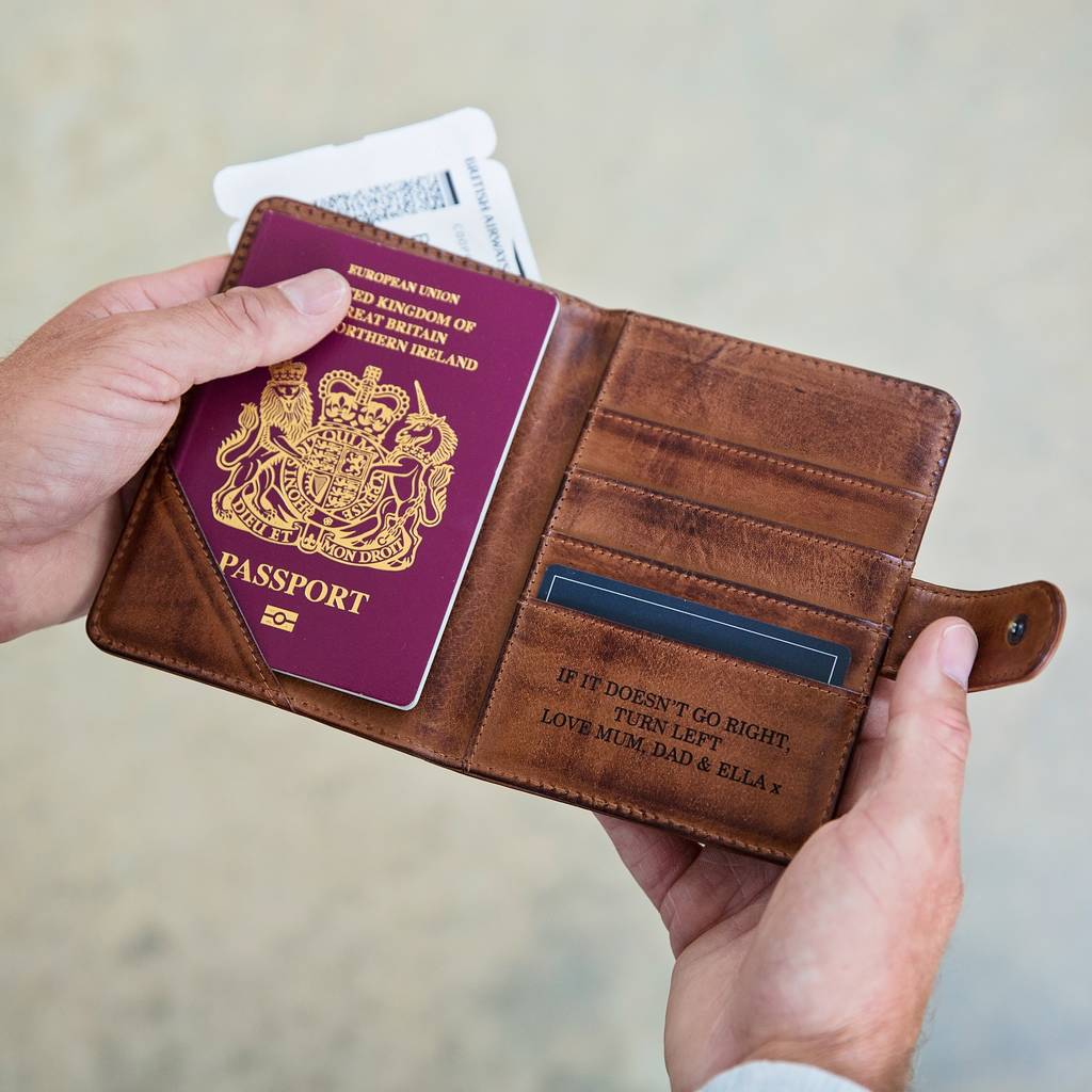 Personalised Leather Passport And Luggage Tag Set By Ginger Rose