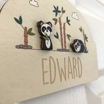 Personalised Panda Door Plaque, 2 of 2