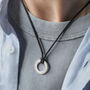 Men's Personalised Silver Cord Washer Necklace, thumbnail 1 of 5