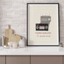 Retro Vhs Quote Print With ‘Video Killed The Radio Star’ Typography, thumbnail 6 of 6