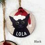 Christmas Cat Personalised Decoration, thumbnail 3 of 5