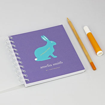 Personalised Kid's Rabbit Small Notebook, 2 of 9