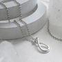 Sterling Silver And Diamond Eternal Love Necklace, thumbnail 4 of 7
