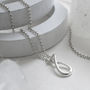 Sterling Silver Gold Plated Diamond Eternal Love Necklace, thumbnail 4 of 7
