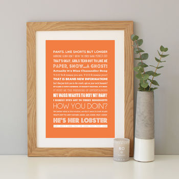'Friends' The Tv Show Quote Print, 8 of 12