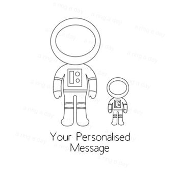 Personalised Spaceman Father And Child Card, 2 of 8