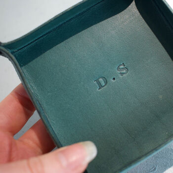 Personalised Italian Leather Tidy Tray, 3 of 5