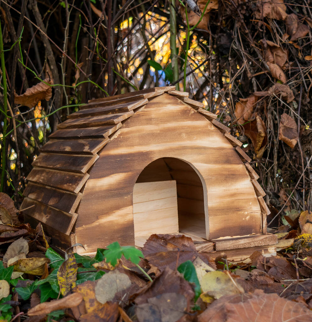 Wooden Hedgehog House Outdoor Wildlife Shelter, 1 of 5