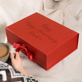 Personalised Luxury A4 Red Gift Box, 3 of 6