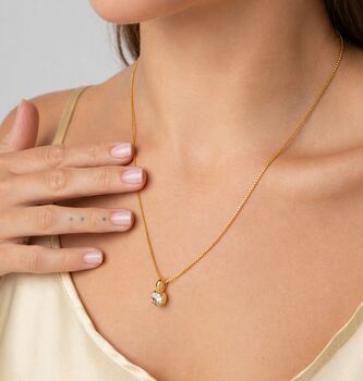 Swarovski Crystal Single Stone Pendant Necklace, 4 of 7