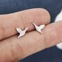 Sterling Silver Flying Duck Stud Earrings, thumbnail 3 of 10