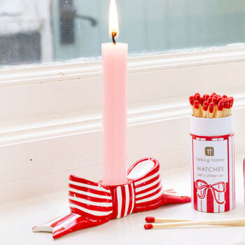 Red Bow Ceramic Candle Holder, 3 of 4