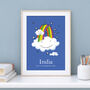 Personalised 'Smiling Cloud And Rainbow Print', thumbnail 2 of 3