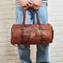 Vintage Leather Travel Weekend Bag, thumbnail 3 of 8