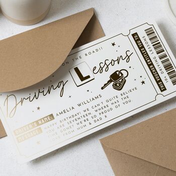 Personalised Driving Lessons Birthday Gift Voucher, 4 of 8