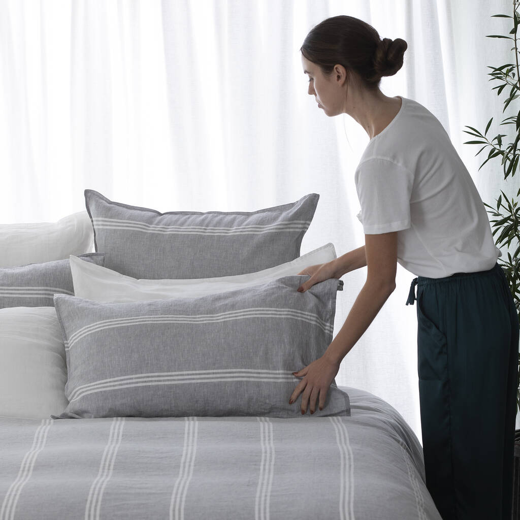 Silverton Pure Linen Standard Pillowcase Set By Wallace Cotton